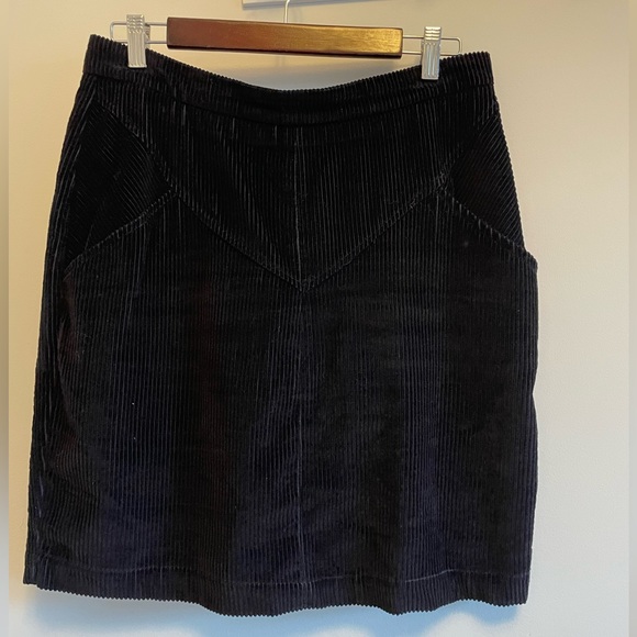 Eve Gravel Canadian designer “Double Time Skirt” in black corduroy, size LARGE - Picture 3 of 9